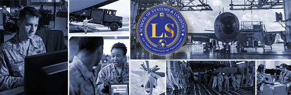 Stylized photo collage of logistics and acquisition scenes with the USAF